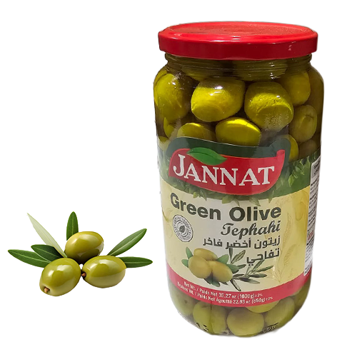 1115 ALEPPO LARGE GREEN OLIVES JANNAT 1000GX12